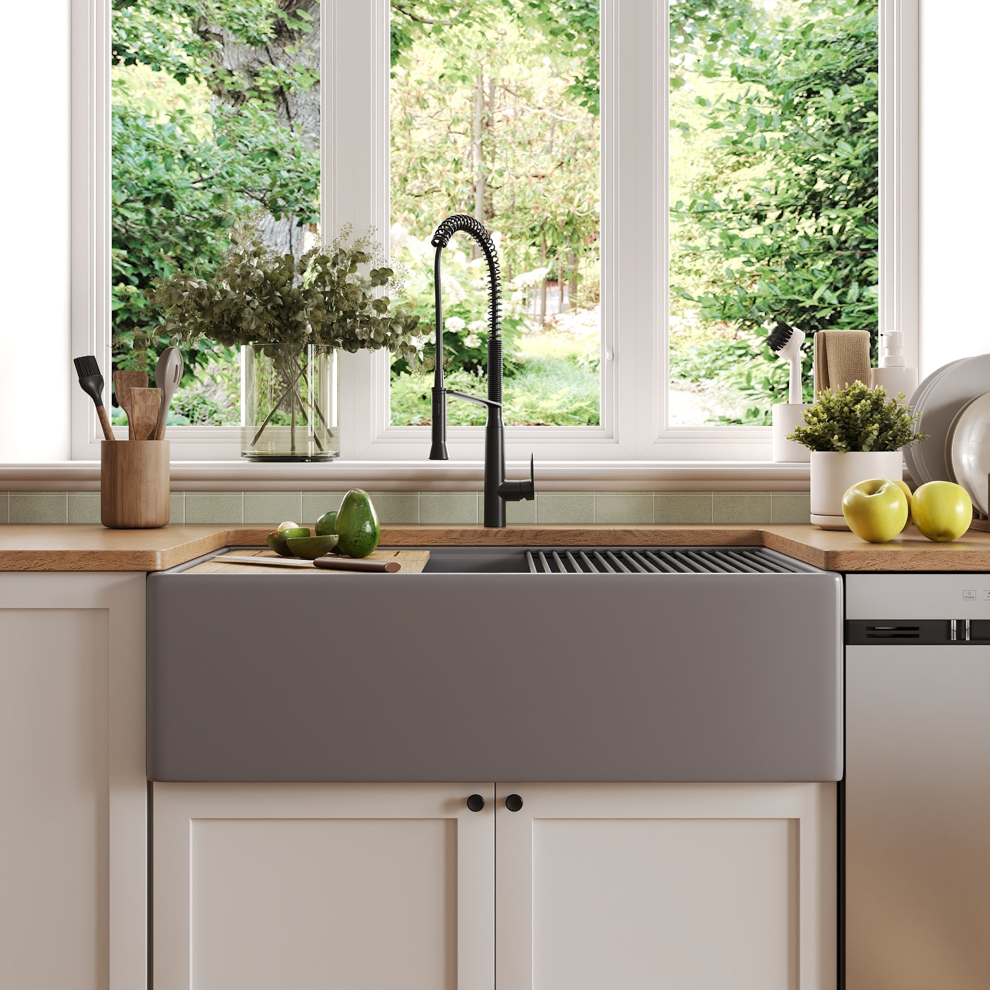 33"x20" Rectangular Workstation Kitchen Sink, Single Bowl With Multiple Colors