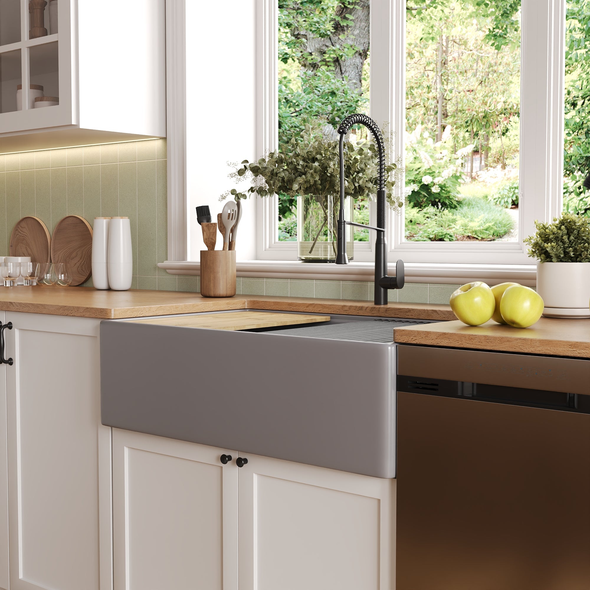 33"x20" Rectangular Workstation Kitchen Sink, Single Bowl With Multiple Colors