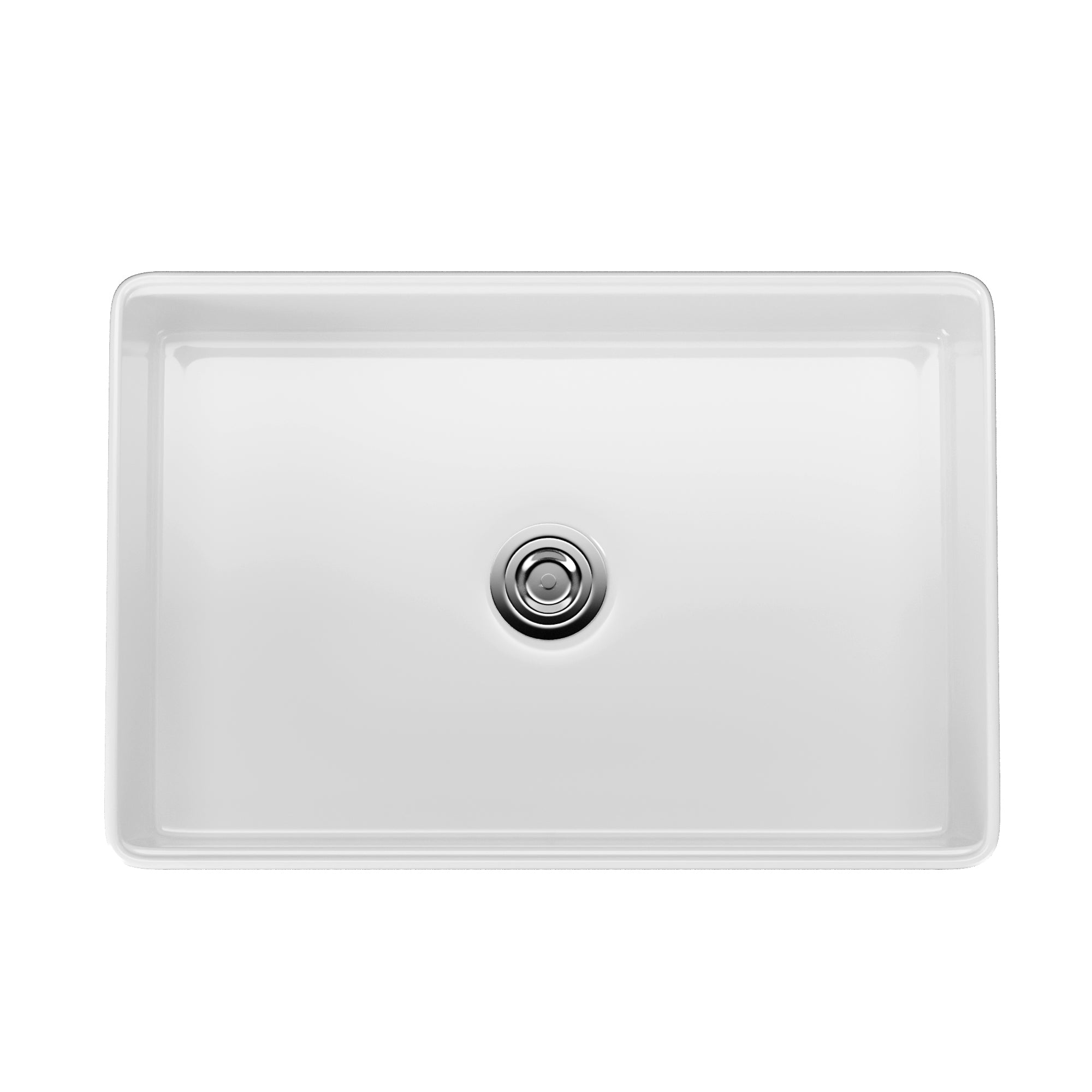 30"x 20" Farmhouse Sink Fireclay Apron Front Single Bowl Deep Drop In Kitchen Sink Undermount Farm Sink with Bottom Grid & Strainer - White Color / Black Color