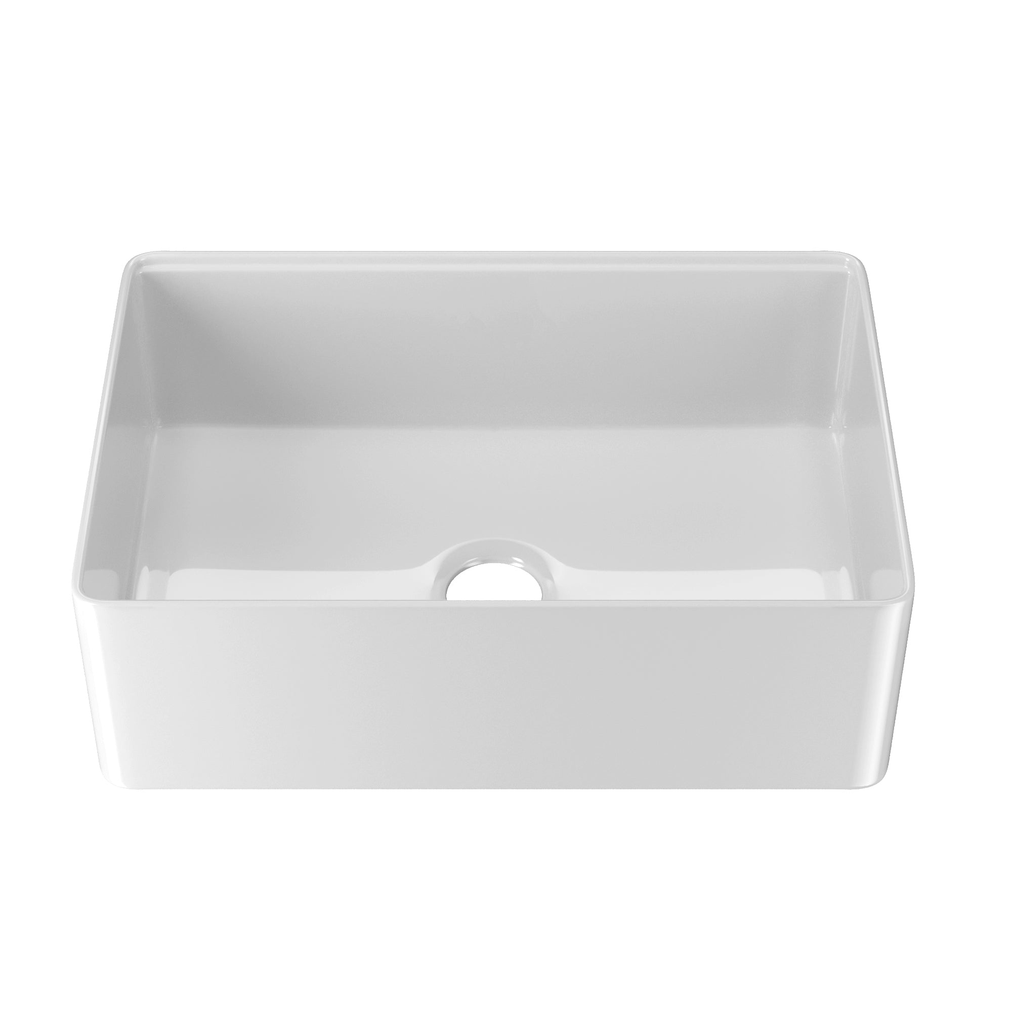 30"x 20" Farmhouse Sink Fireclay Apron Front Single Bowl Deep Drop In Kitchen Sink Undermount Farm Sink with Bottom Grid & Strainer - White Color / Black Color