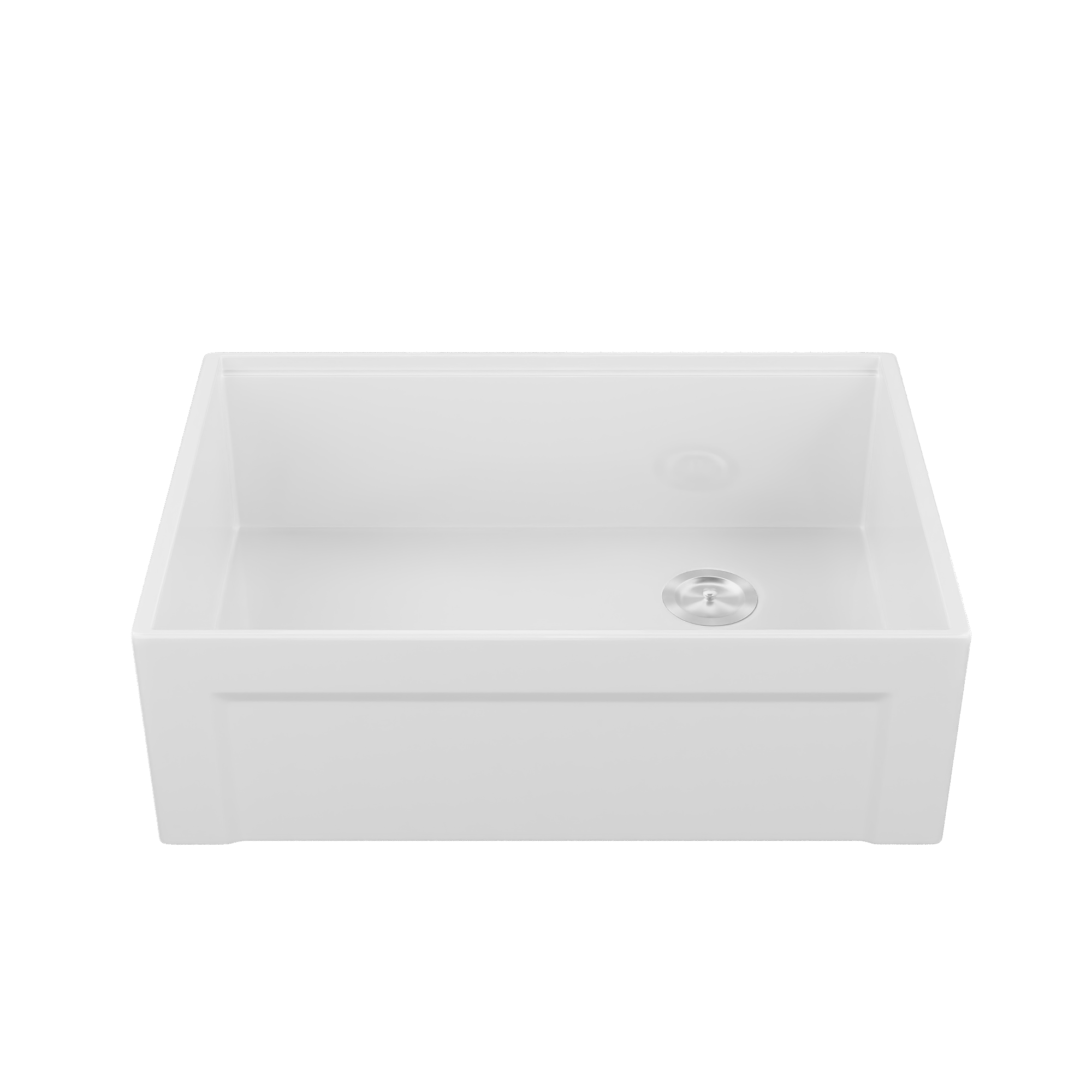 DeerValley White Farmhouse Workstation Sink, Reversible Fireclay Deep Single Bowl Apron Front Kitchen Sink, Undermount Farm Sink with Ledge and Accessories