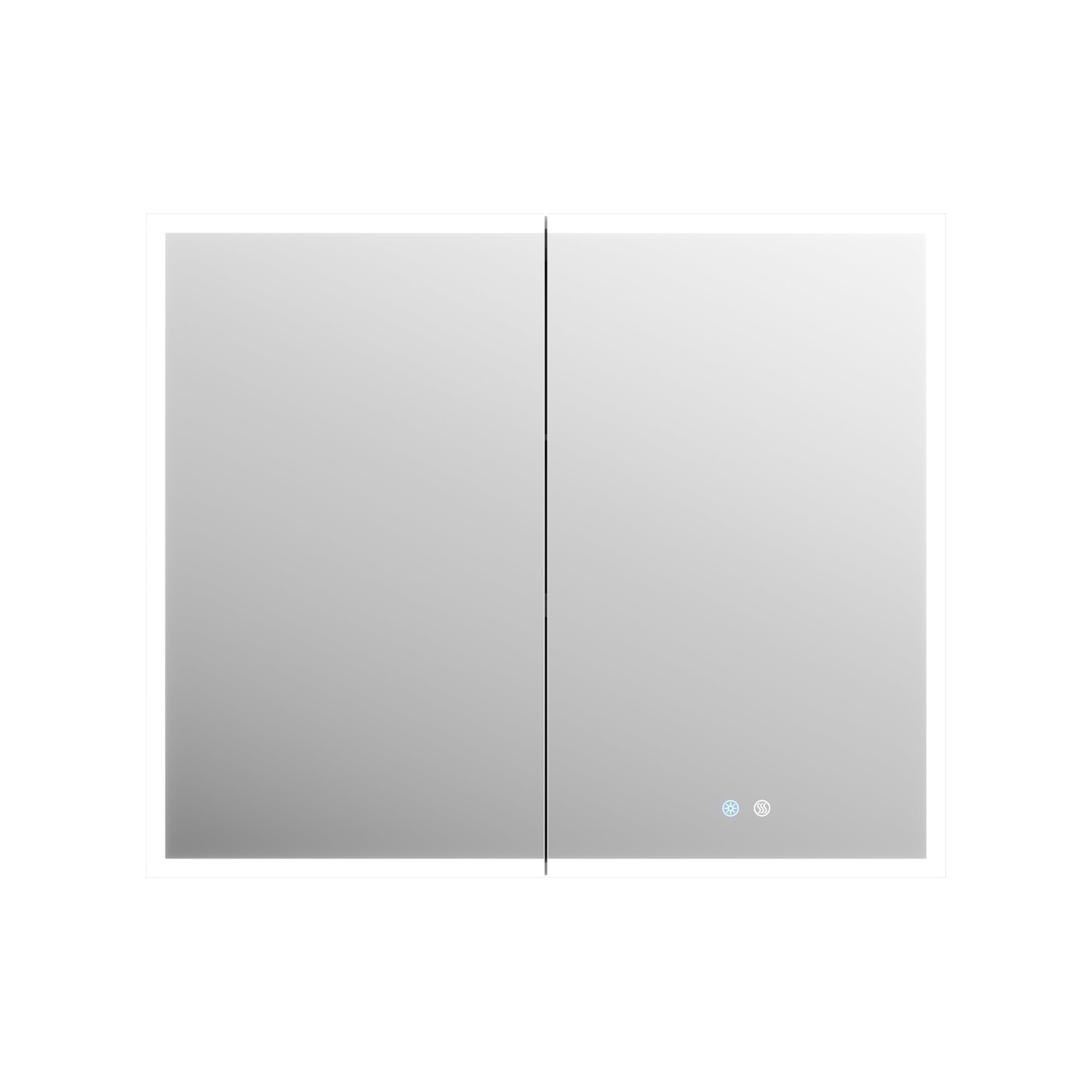 DeerValley Smart LED Mirror Cabinet with Tri-Color Lighting, Stepless Dimming, and Defogger