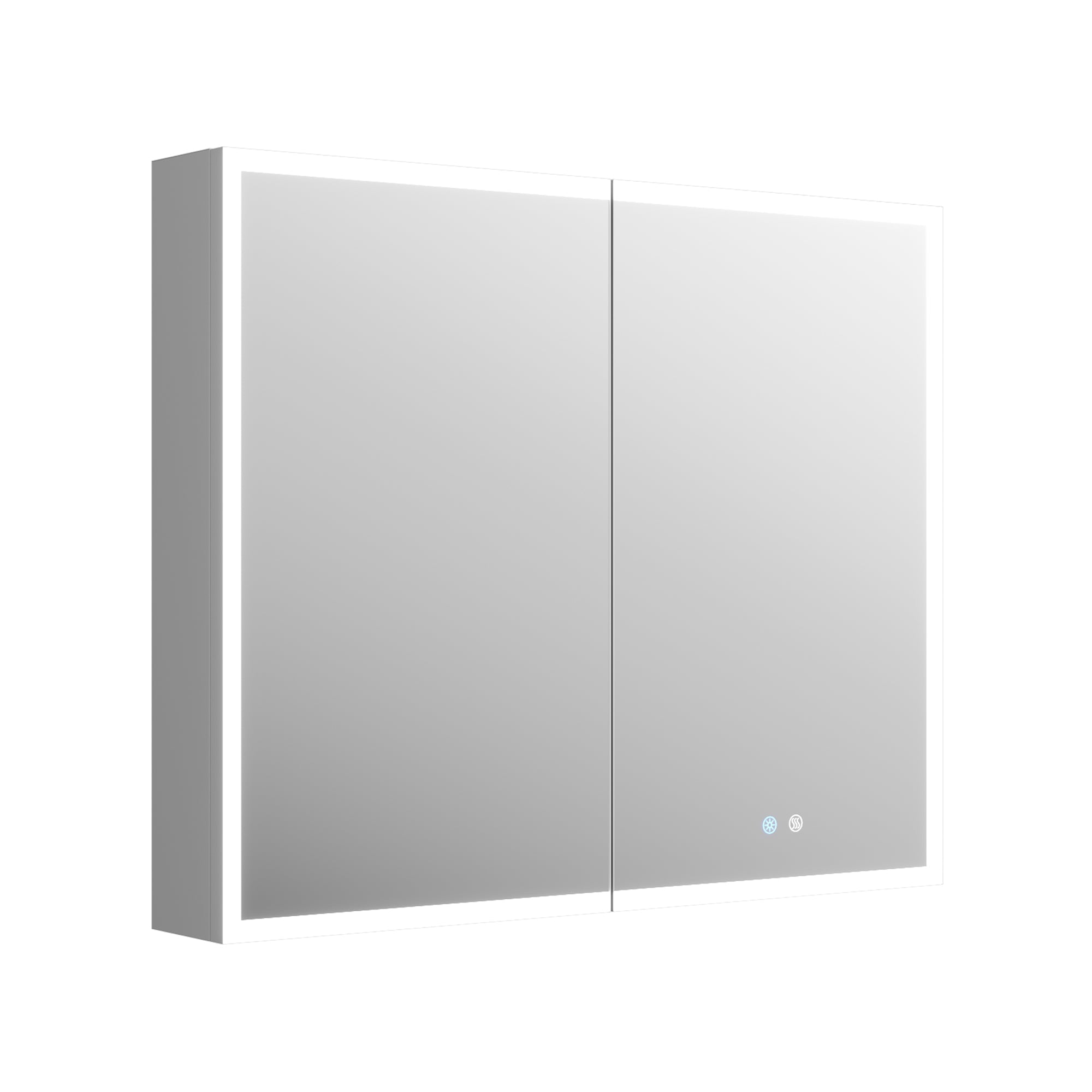 DeerValley Smart LED Mirror Cabinet with Tri-Color Lighting, Stepless Dimming, and Defogger