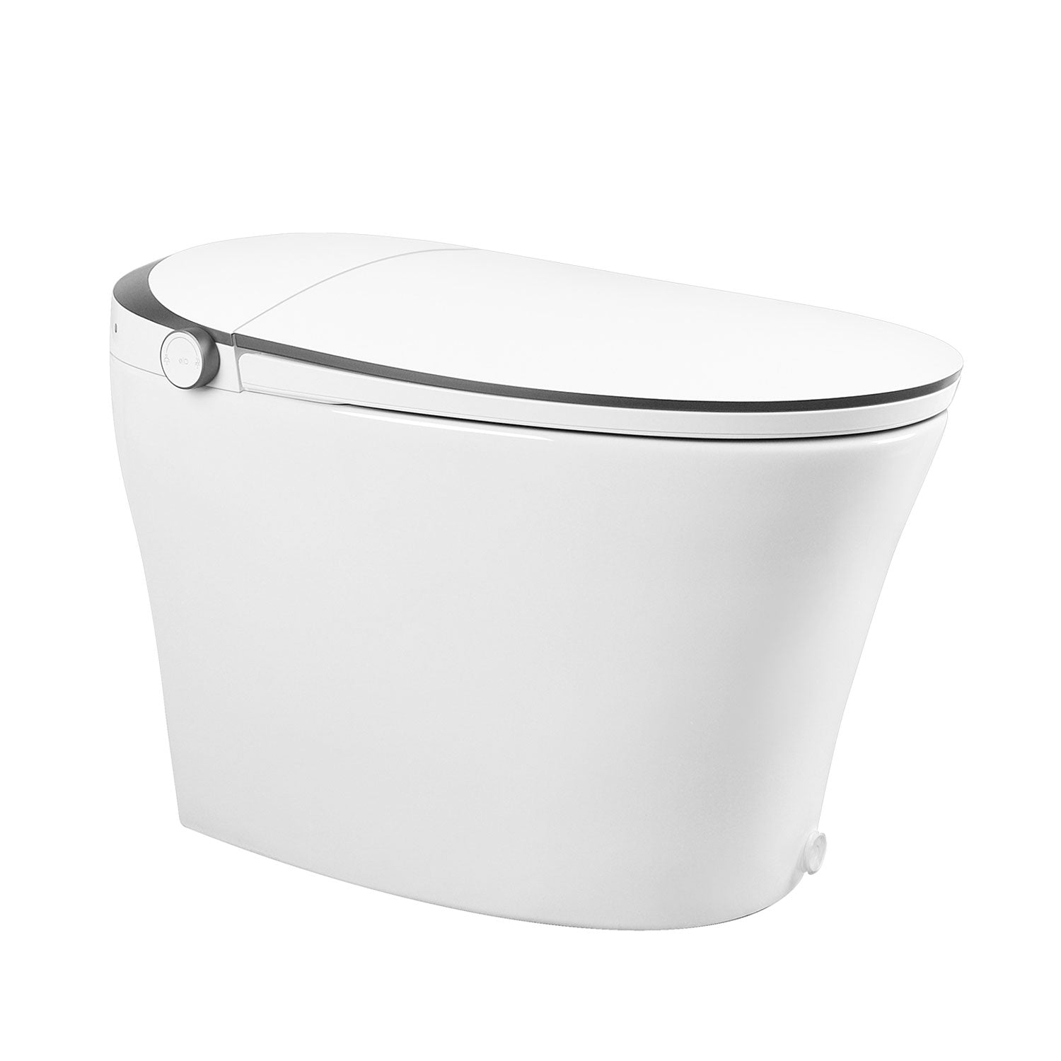 DeerValley DV-1S0019-V3 Premium Tankless Elongated Smart Bidet Toile, Quiet-Closed Heated Seat Sensor Auto, Foot Kick & Blackout Flush, Warm Wash, Night Light