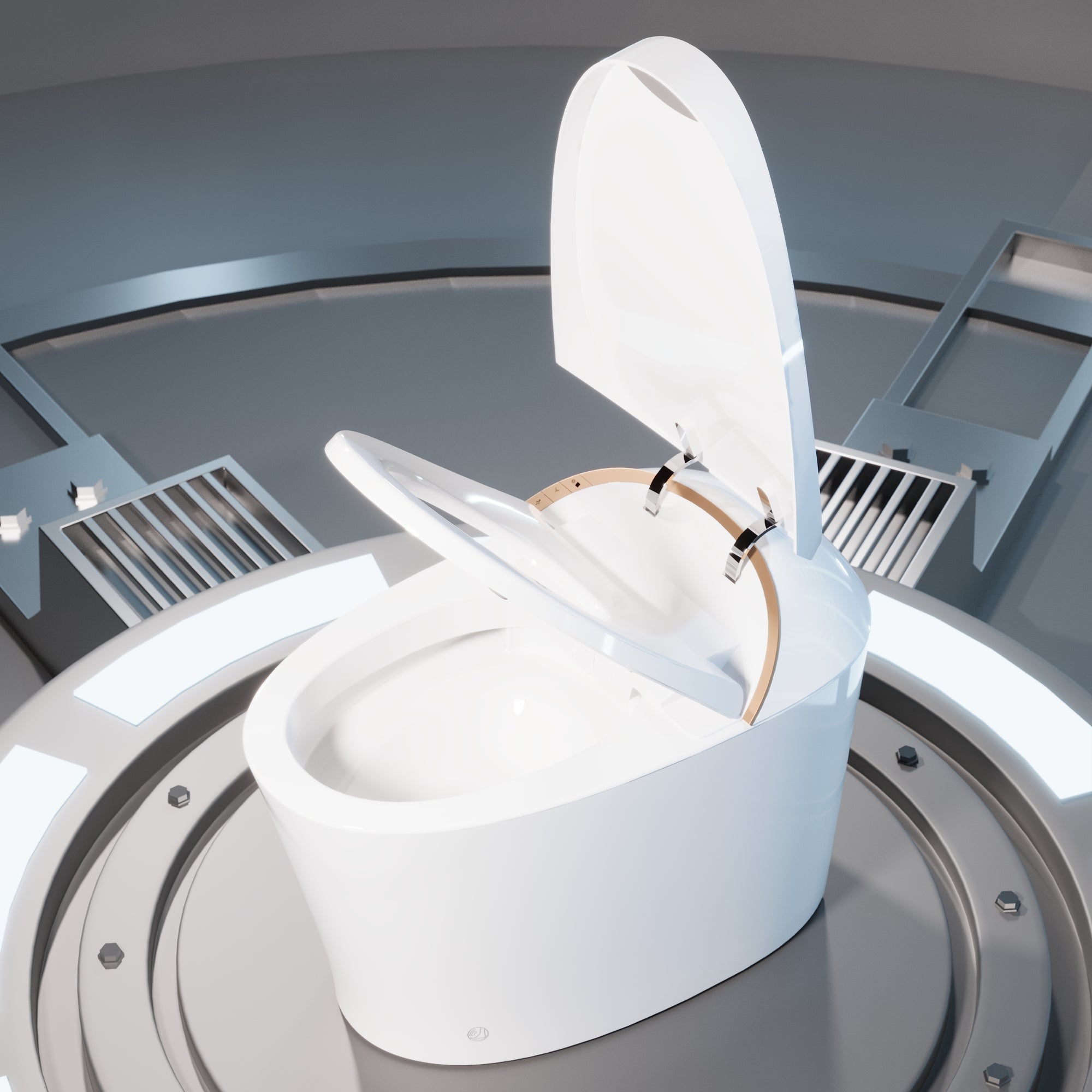 DeerValley DV-1S0160-V3 Premium Tankless Elongated Smart Bidet Toilet with Off-Seat Flush/Foot Sensor Flush, Automatic Tankless Toilet with Heated Seat, Warm Water Cleaning, Warm Air dryer