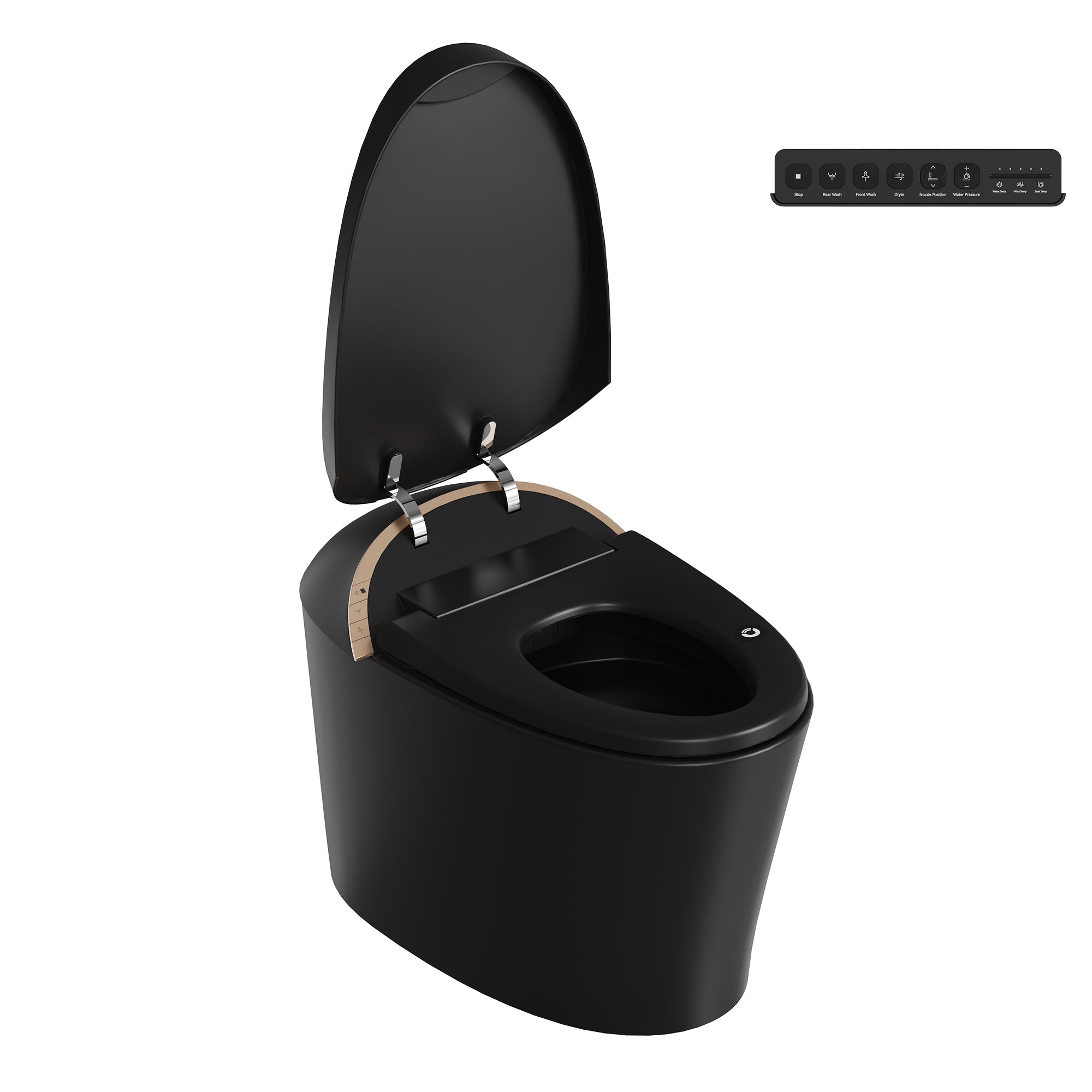 DeerValley DV-1S0160/V1/V3 Tankless Elongated Smart Toilet with Off-Seat Flush/Foot Sensor Flush, Automatic Tankless Toilet with Heated Seat, Warm Water Cleaning, Warm Air dryer