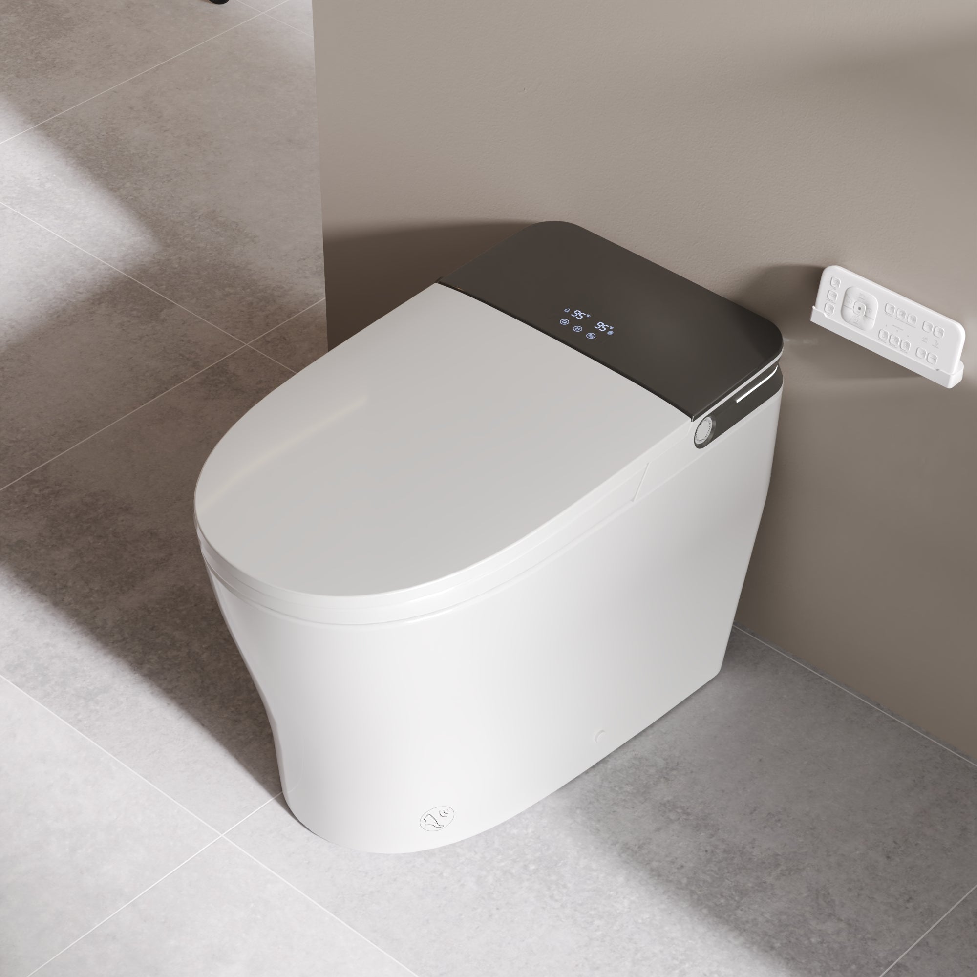 DeerValley DV-1S0371 Advanced Smart Toilet with ADA Height, Child-Friendly Wash Mode, Foam Shield, 1000 MAP Powerful Flush, Warm Water Cleansing, No Water Pressure Limit - One-Piece Design for Modern Bathrooms