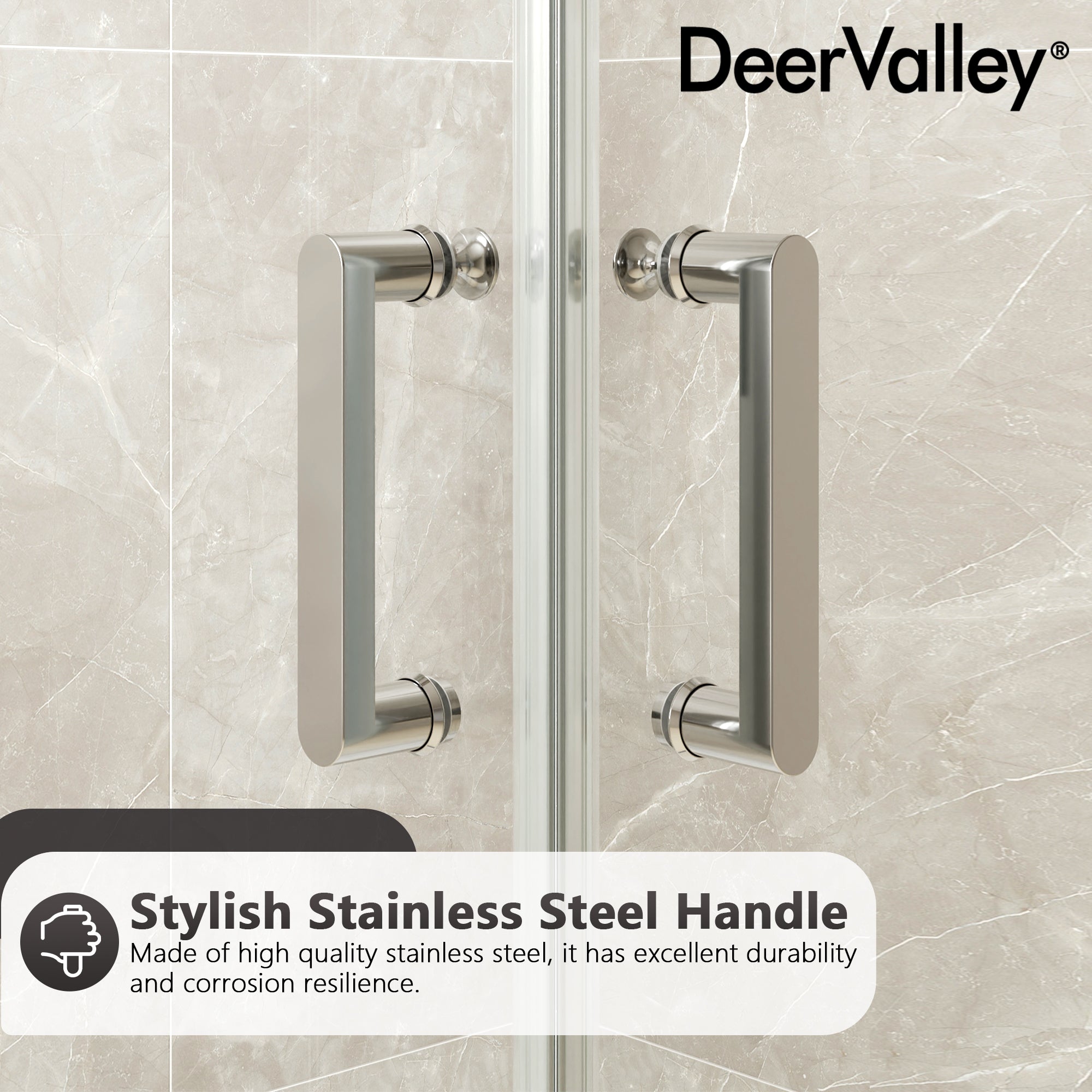 DYNASTY Framed Square Reversible Shower Enclosure, Double Sliding Door Corner Shower Door with 0.24" Clear Glass