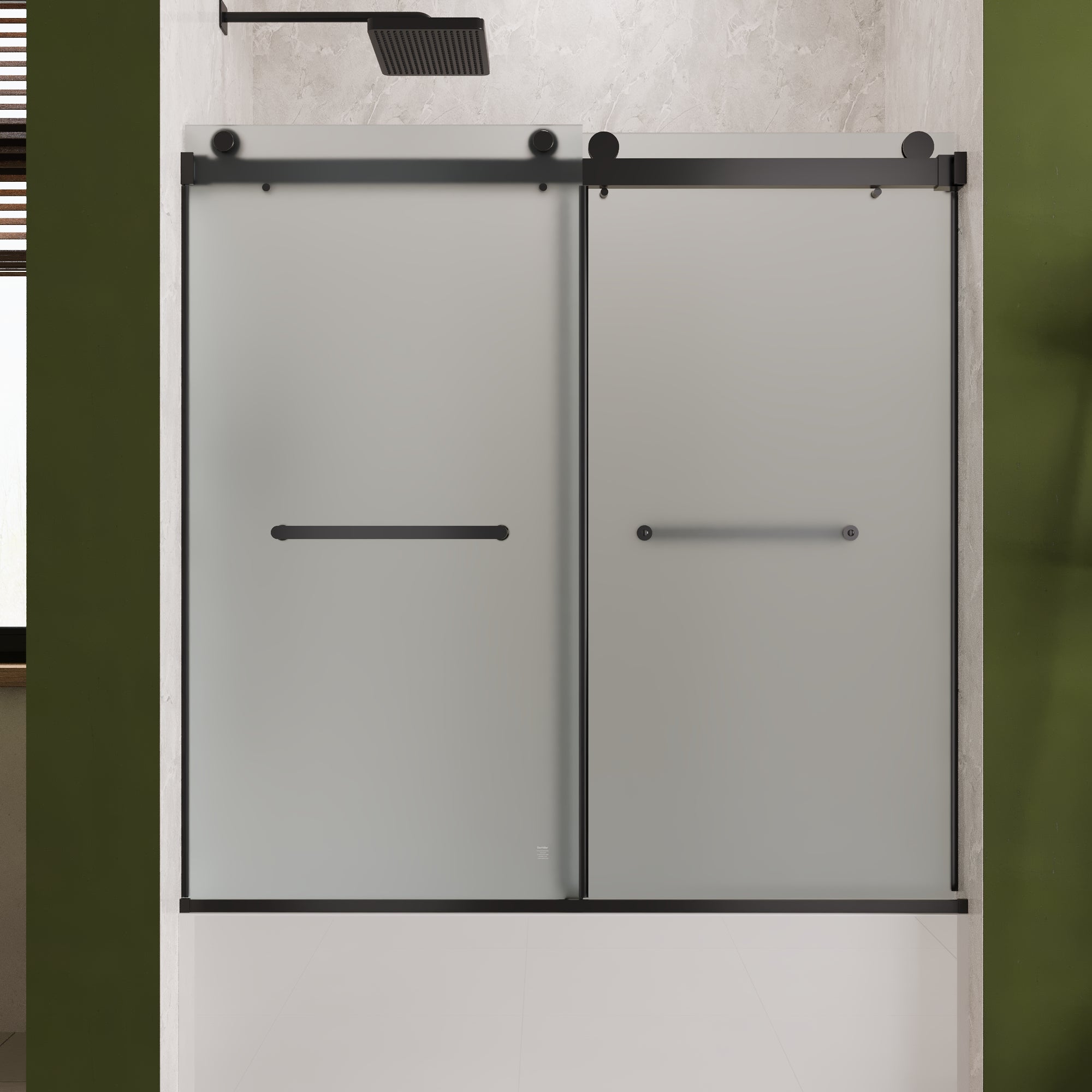 LIBERTY 59" x 59" Tub Shower Door Double Sliding Bypass Sliding Bathtub Door