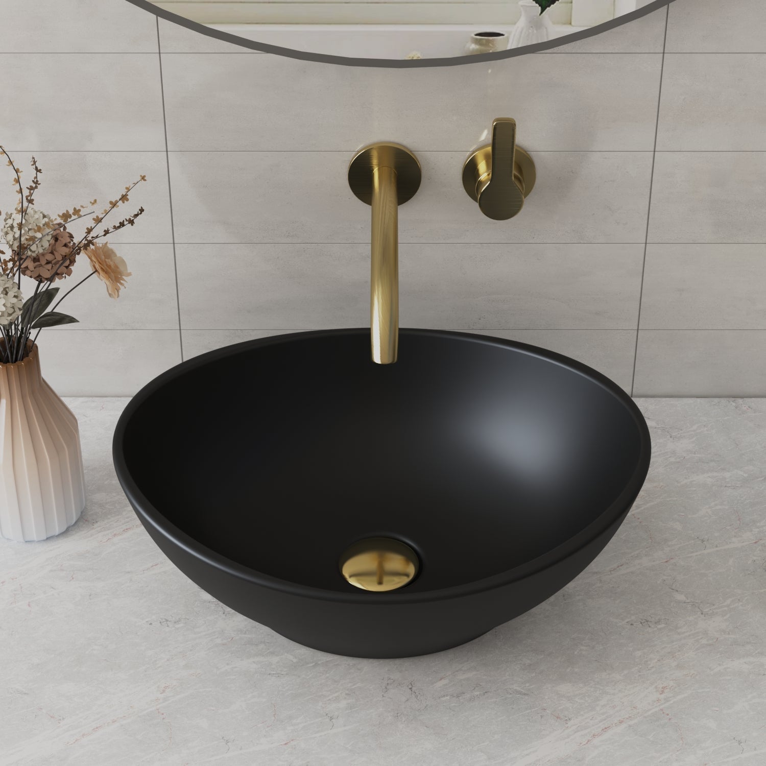 HORIZON Oval Vessel Bathroom Sink, Without Overflow With Multiple Colors