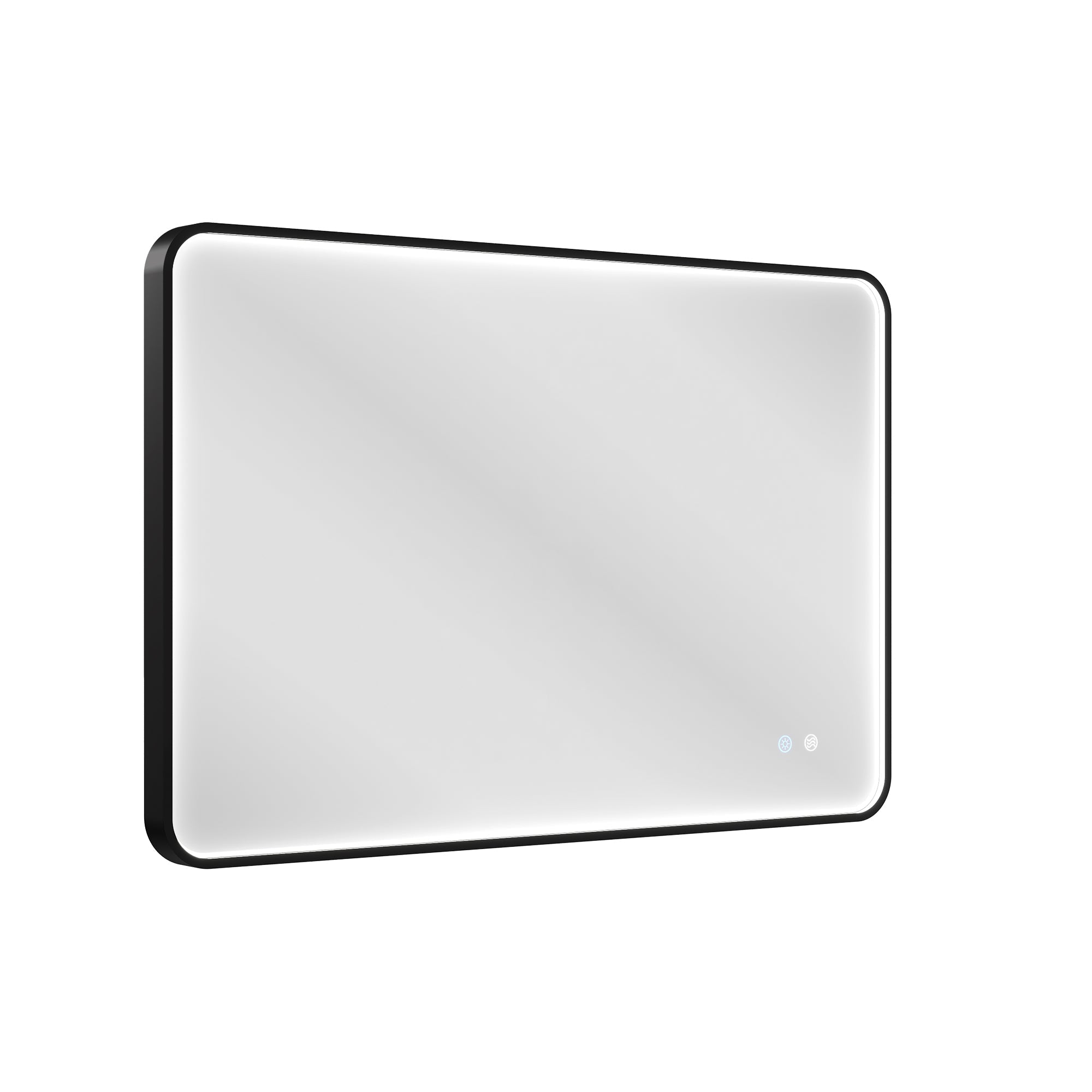 DeerValley 24"x 36" LED Bathroom Vanity Mirror, Wall Mounted Lighted Mirrors with Black Metal Frame