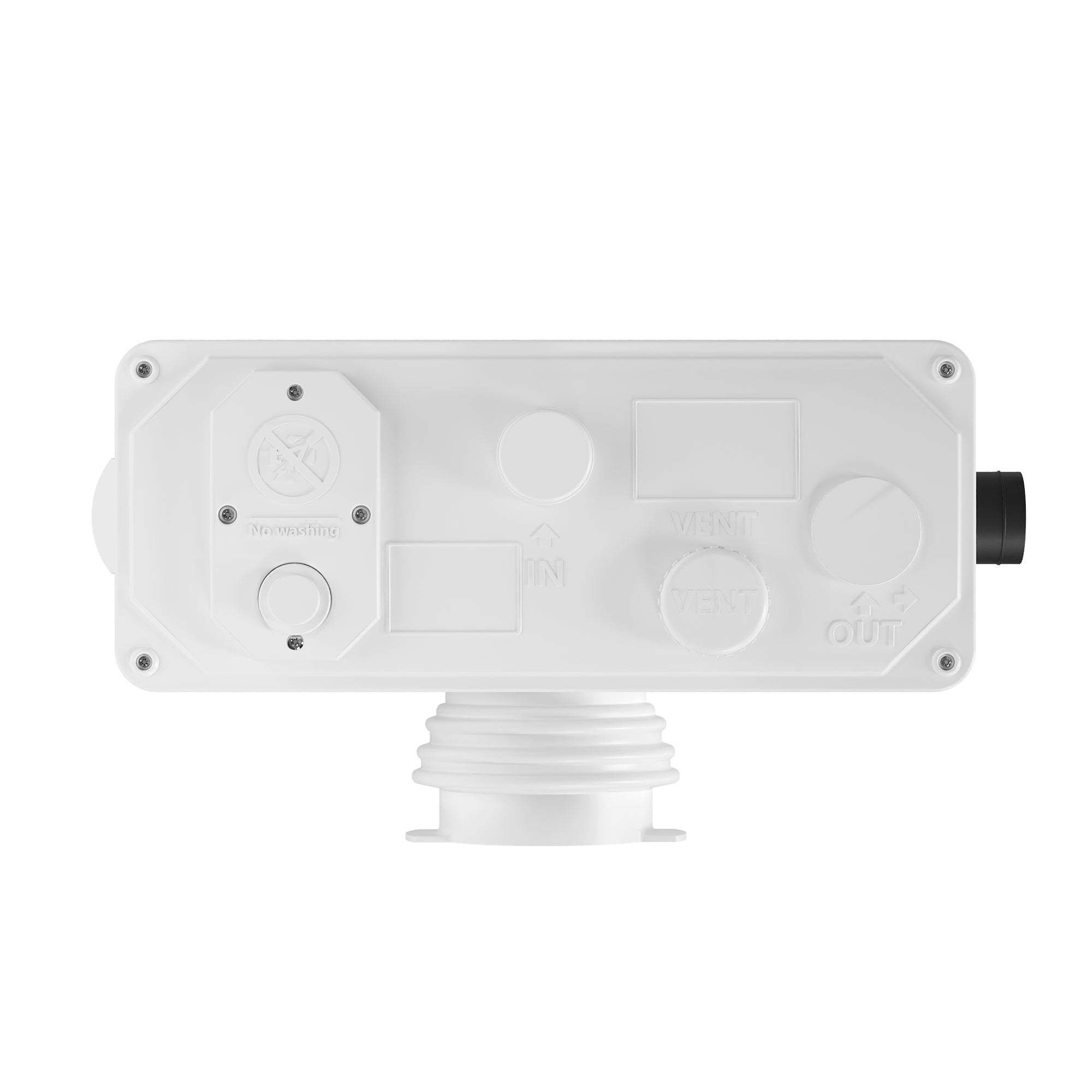 Macerating Toilet, 23ft Vertical Sewage Lift, 700W Stainless Steel Grinder, Dual Odor Control System