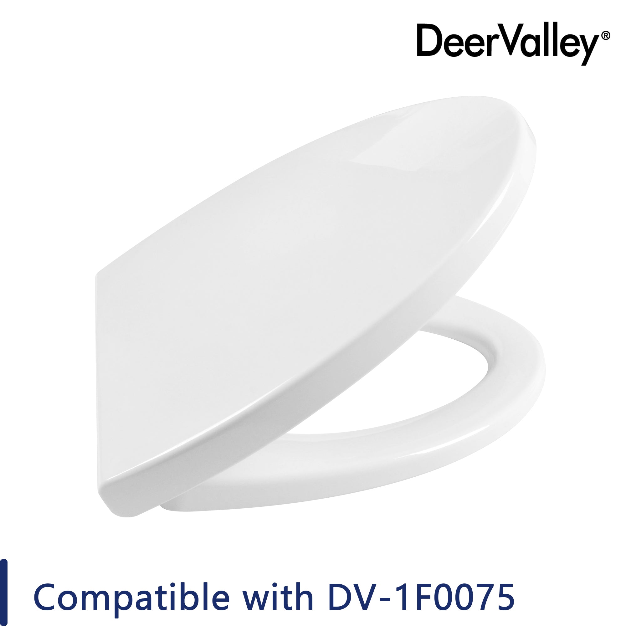 DeerValley DV-F0075S11 Quick-Release Plastic Elongated polypropylene Toilet Seat (Fit with DV-1F0075)