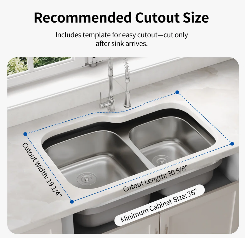 Deervalley DV-1K0542 Stainless Steel Kitchen Sink With Basket Strainer & Bottom Grids
