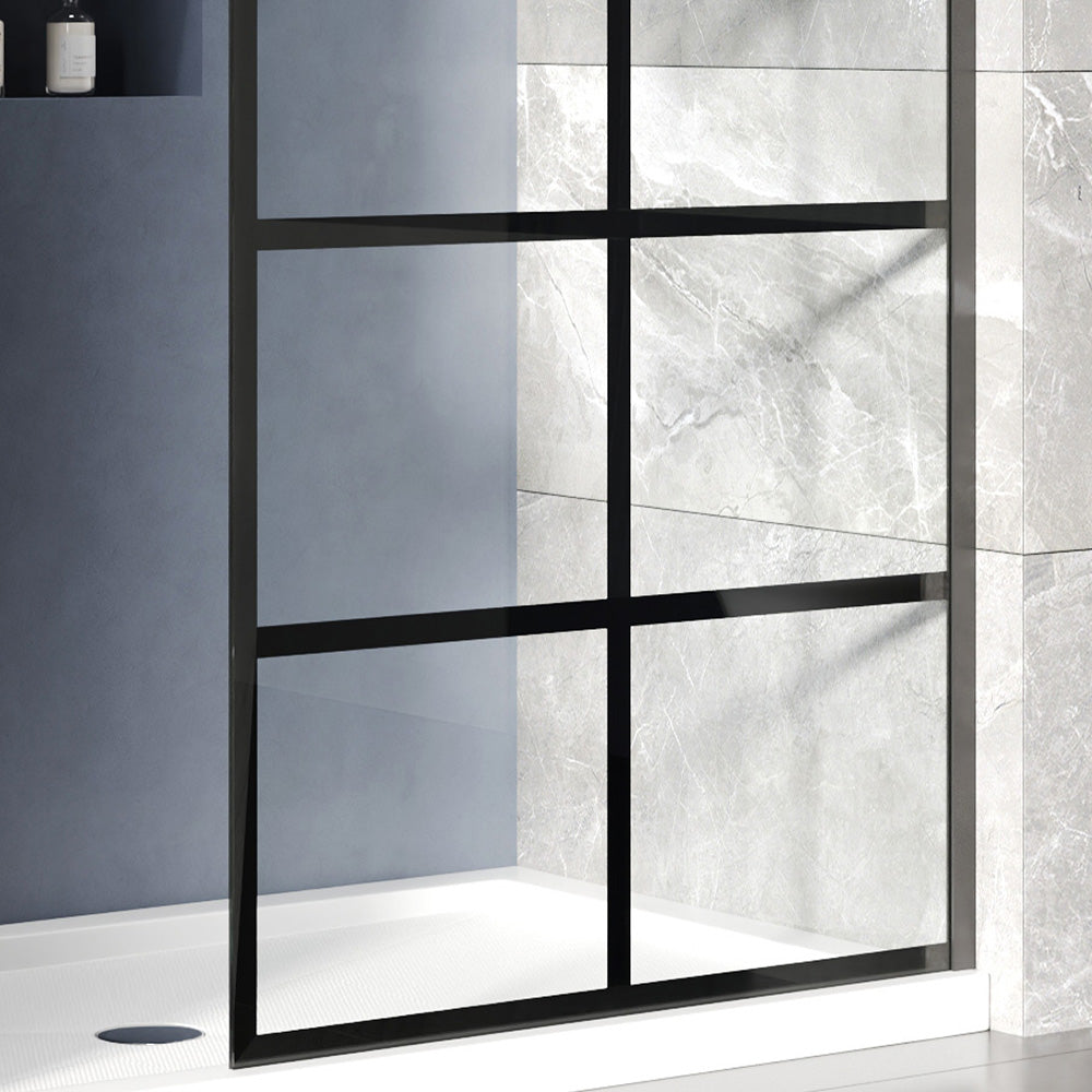 ALLY 36"/32" x 78" Single Fixed Glass Panel for Shower, Shower Door Clear Tempered Glass Framed