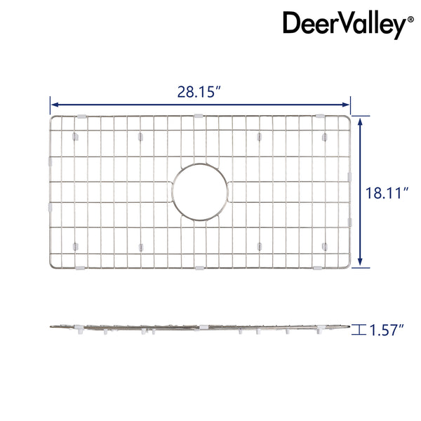 DeerValley DV-K0065G19 28.15" x 18.11" x 1.57" Kitchen Sink Grid (Compatible with DV-1K0065)