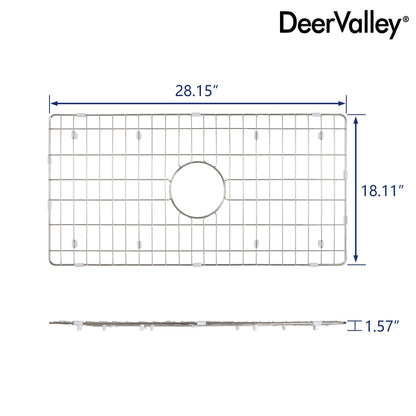 DeerValley DV-K0065G19 28.15" x 18.11" x 1.57" Kitchen Sink Grid (Compatible with DV-1K0065)