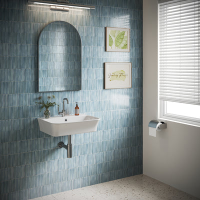 DeerValley DV-1WS0476 Wall Mounted Sink Vitreous China Rectangular Basin with Overflow
