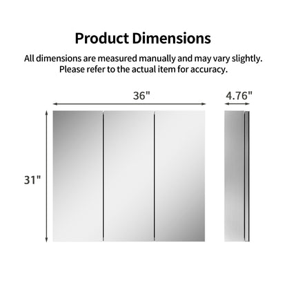 DeerValley DV-1MC0498/499/500 LED Medicine Cabinet – Adjustable Color Temp, Anti-Fog & Double Door