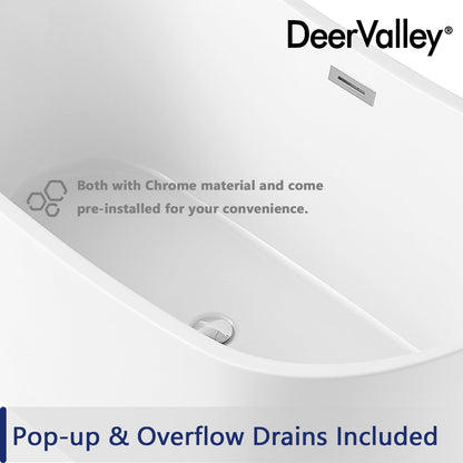 DeerValley Bath DeerValley DV-1T151 Horizon 59" X 30" Freestanding Acrylic Bathtub