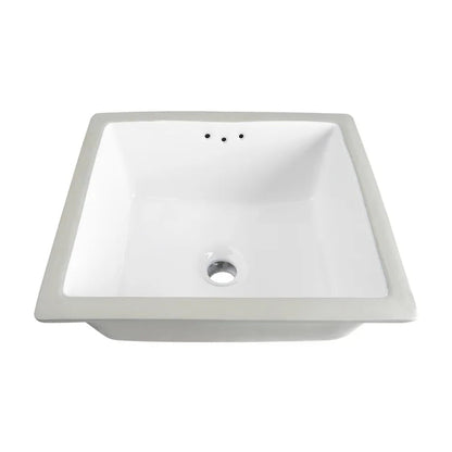 DeerValley Bath DeerValley DV-1U307 Ursa 16" X 14" Rectangular Vitreous China Undercounter Bathroom Sink With Overflow Hole Undermount Sinks