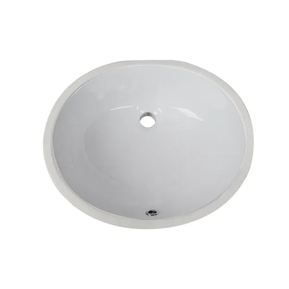 DeerValley Bath DeerValley DV-1U305 Symmetry 19 1/2" X 15 3/4" Oval Vitreous China Undermount Bathroom Sink With Overflow Hole Undermount Sinks