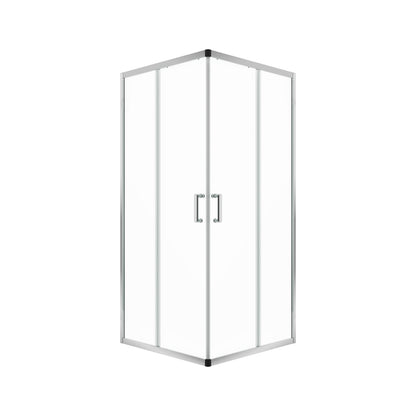DeerValley DV-1SD0215 Sliding Shower Door, Tempered Glass & Quick-Release Rollers