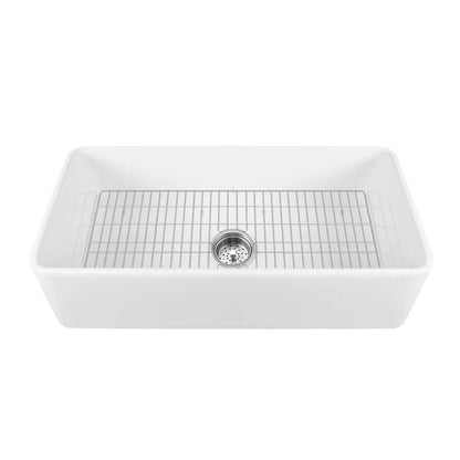 DeerValley Bath DeerValley DV-1K505 Grove Fireclay 36" L x 18" W Farmhouse Kitchen Sink Kitchen Sink