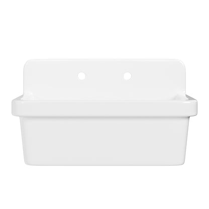 24" L x 19" W Rectangular Laundry Sink Utility Kitchen Sink, Wall-Mount With Multiple Sizes