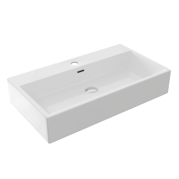 DV-1CS0118B 30" Rectangular Console Bathroom Sink, Single Faucet Hole