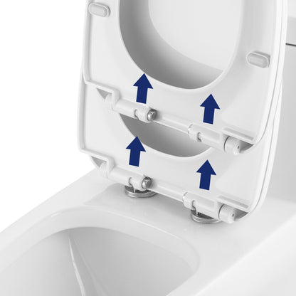 DeerValley Bath DeerValley DV-F026S11 Quick-Release Plastic Elongated polypropylene Seat (Fit with DV-1F026) Toilet Seats