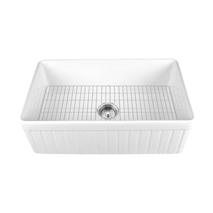 DeerValley Bath SOLSTICE 33" L x 18" W Rectangular Farmhouse Kitchen Sink, Easy-Cleaning With Multiple Colors Kitchen Sink