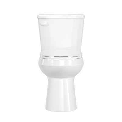 DeerValley DV-2F0386 17 in. ADA Chair Height Two-Piece Elongated Toilet, 1.28 GPF Single Flush, MaP 1000g, Soft-Close Seat, White