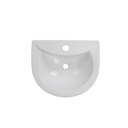 DeerValley Bath DeerValley DV-1P523 Liberty 20" X 17" U-Shape White Ceramic Pedestal Bathroom Sink With Overflow