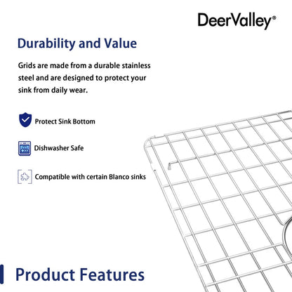 DeerValley Bath DeerValley DV-K119G06 28.2" x 15.4" Sink Grid (Compatible with DV-1K119) Kitchen Accessories