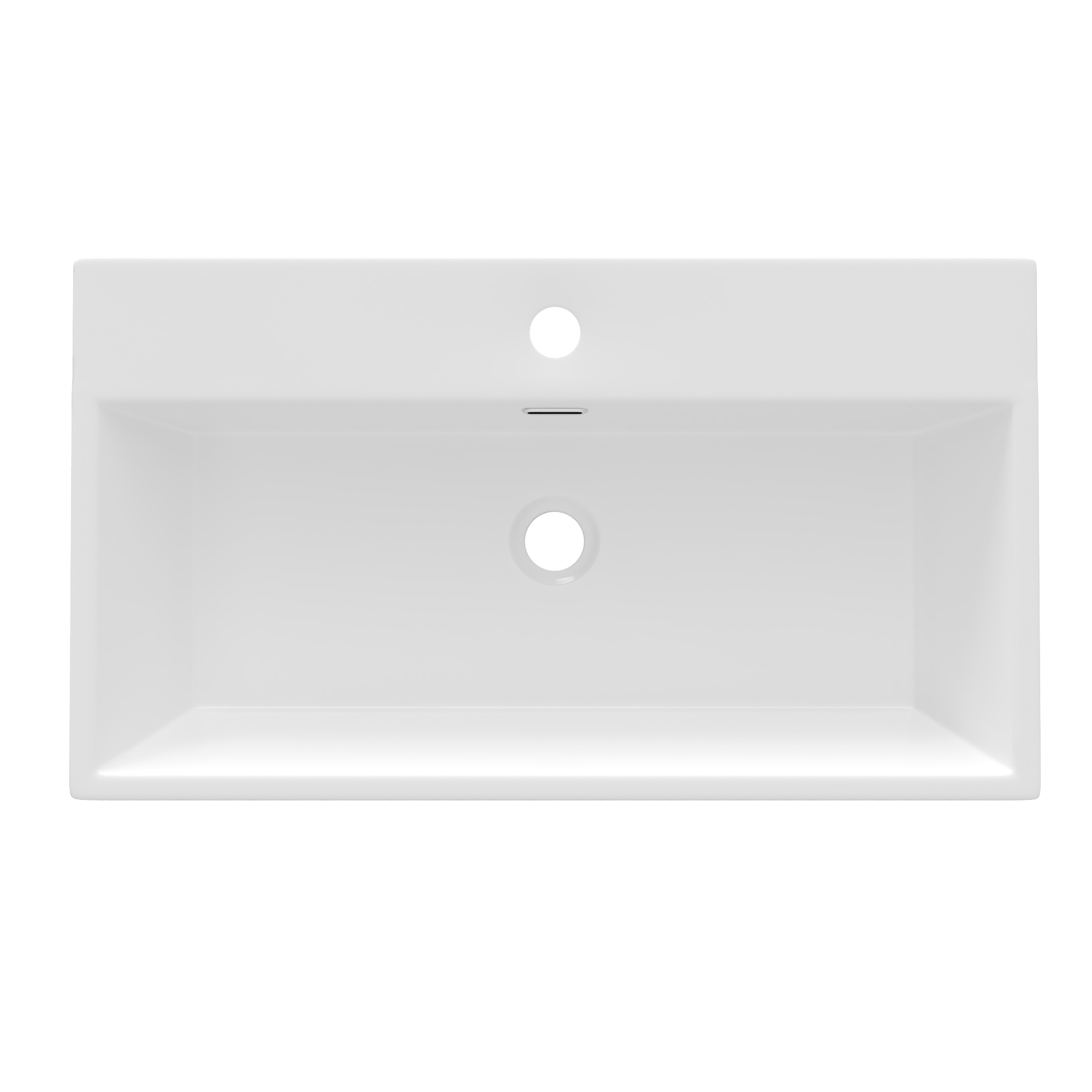 30" Rectangular Console Bathroom Sink, Single Faucet Hole