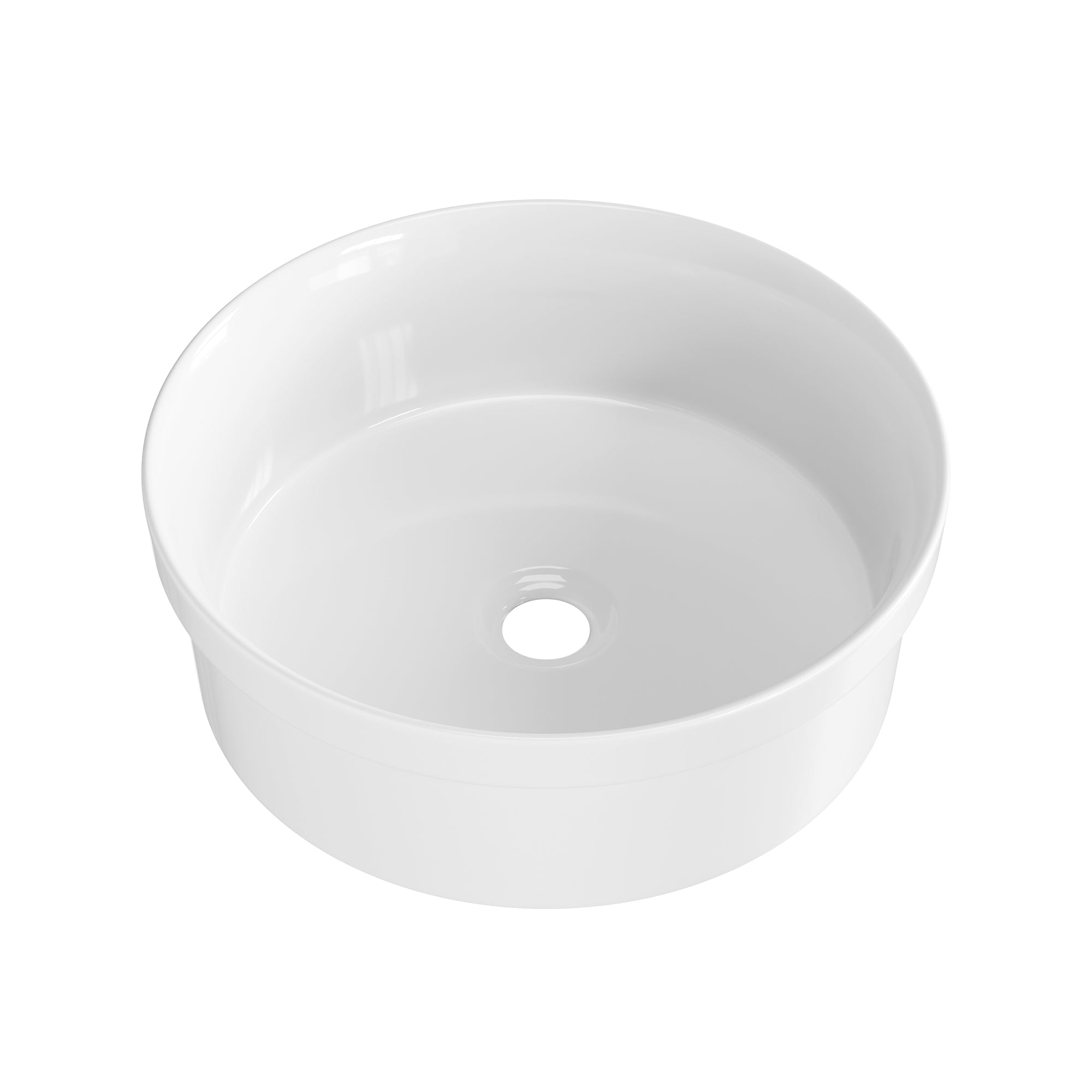 DeerValley DV-1V0473/DV-1V0475 Vessel Sink, Round Non-Porous Ceramic, No-Overflow