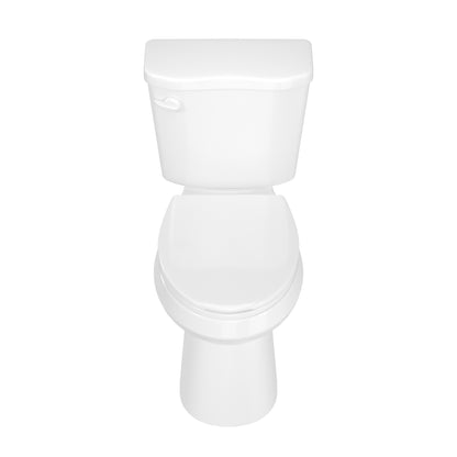 17" ADA Chair Height 2-Piece 1.28 GPF Single Flush Elongated Toilet in White, MaP 1000g, Soft-Close Seat