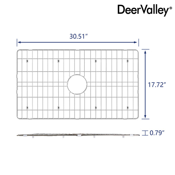 DeerValley DV-K0067G21 30.51" x 17.72" Kitchen Sink Grid (Compatible with DV-1K0067)