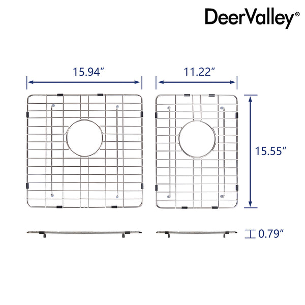 DeerValley DV-K705G17 15.94" x 15.55" Kitchen Sink Grid (Compatible with DV-1K705)