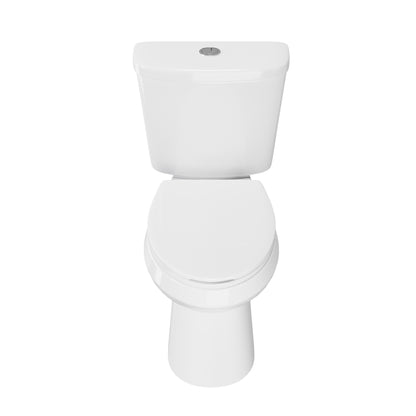 2-Piece 0.8/1.28 GPF Dual-Flush Elongated ADA Chair Height Toilet in White, MaP 1000g, Soft-Close Seat