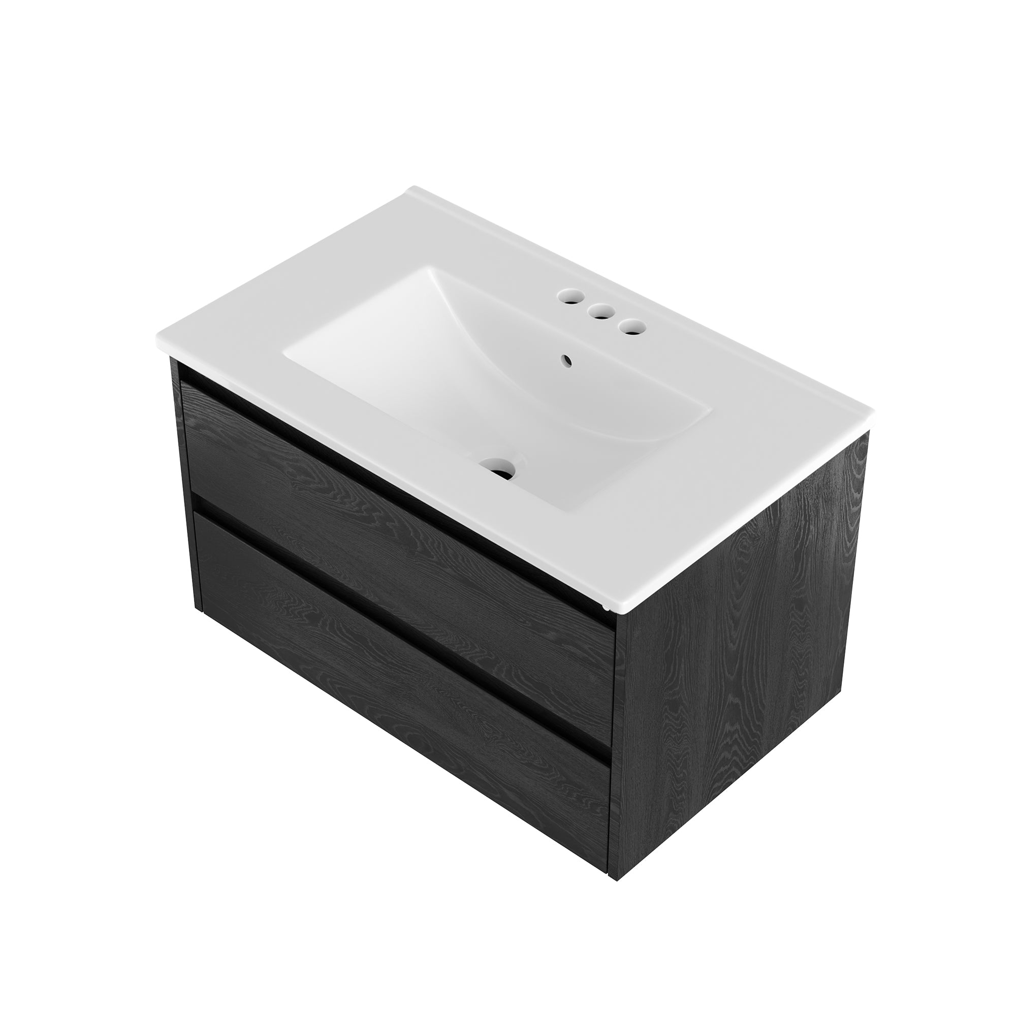 DeerValley DV-1BV0600W Shaker Bathroom Vanity, Integrated Sink & Space-Saving