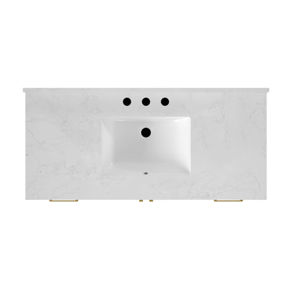 48" Rectangular Bathroom Vanity, with Ceramic Sink Top Set-up