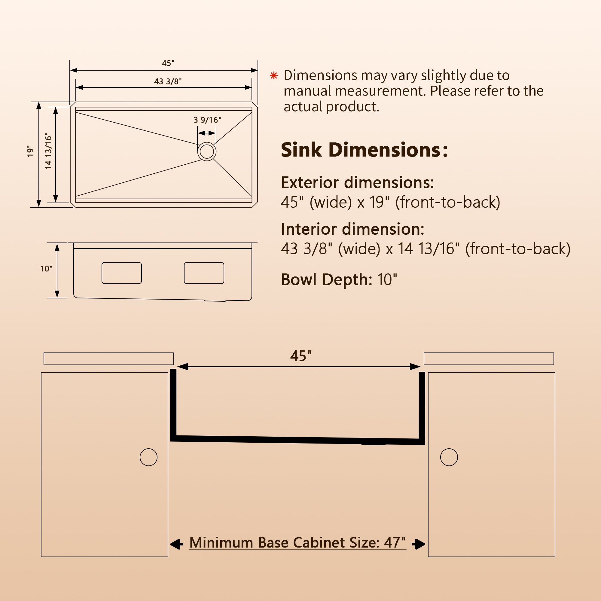 DeerValley DV-1K0555/553 Stainless Steel Workstation Sink, Quiet Pad & Anti-Condensation