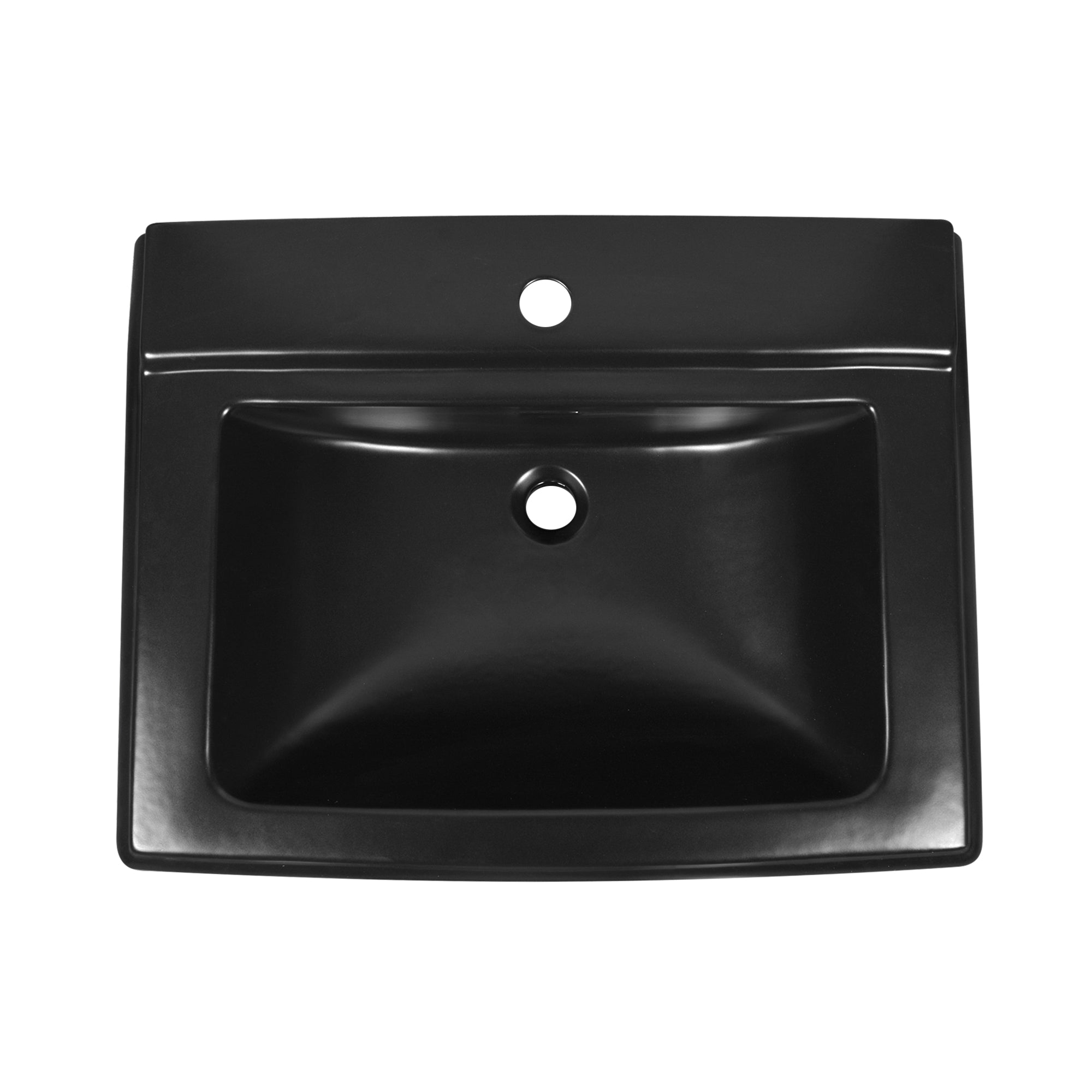 APEX 26" X 20" Rectangular Pedestal Bathroom Sink, Overflow Hole With Multiple Colors and Types