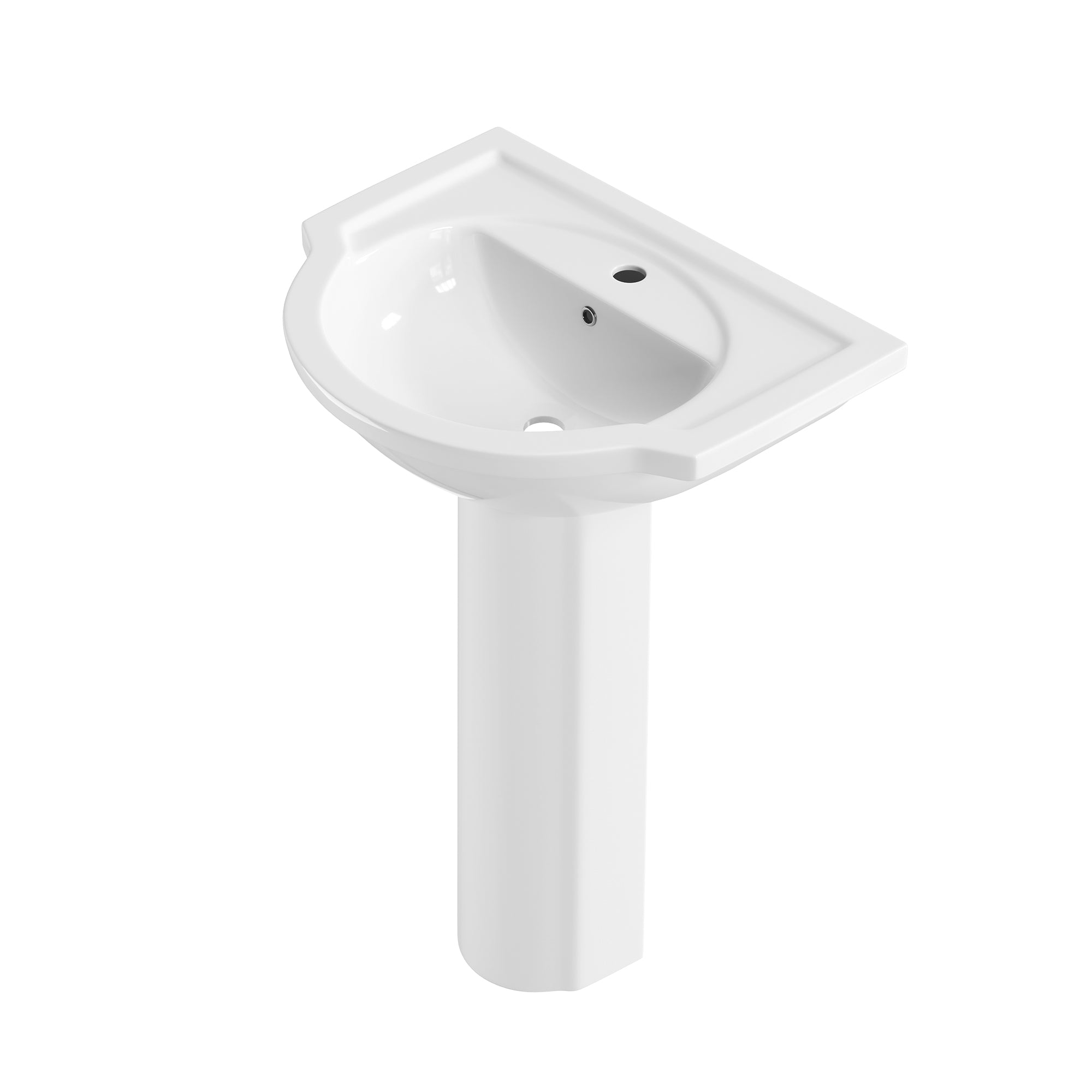 DeerValley DV-1P532 Pedestal Sink – Scratch Resistant & Easy Install