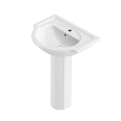 DeerValley DV-1P532 Pedestal Sink – Scratch Resistant & Easy Install