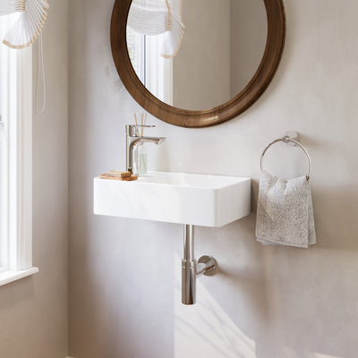 DeerValley DV-1V081L Wall Mounted Sinks Glossy Ceramic Wall Faucet Ready