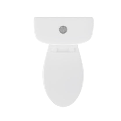 2-Piece 0.8/1.28 GPF Dual-Flush Elongated ADA Chair Height Toilet in White, MaP 1000g, Soft-Close Seat