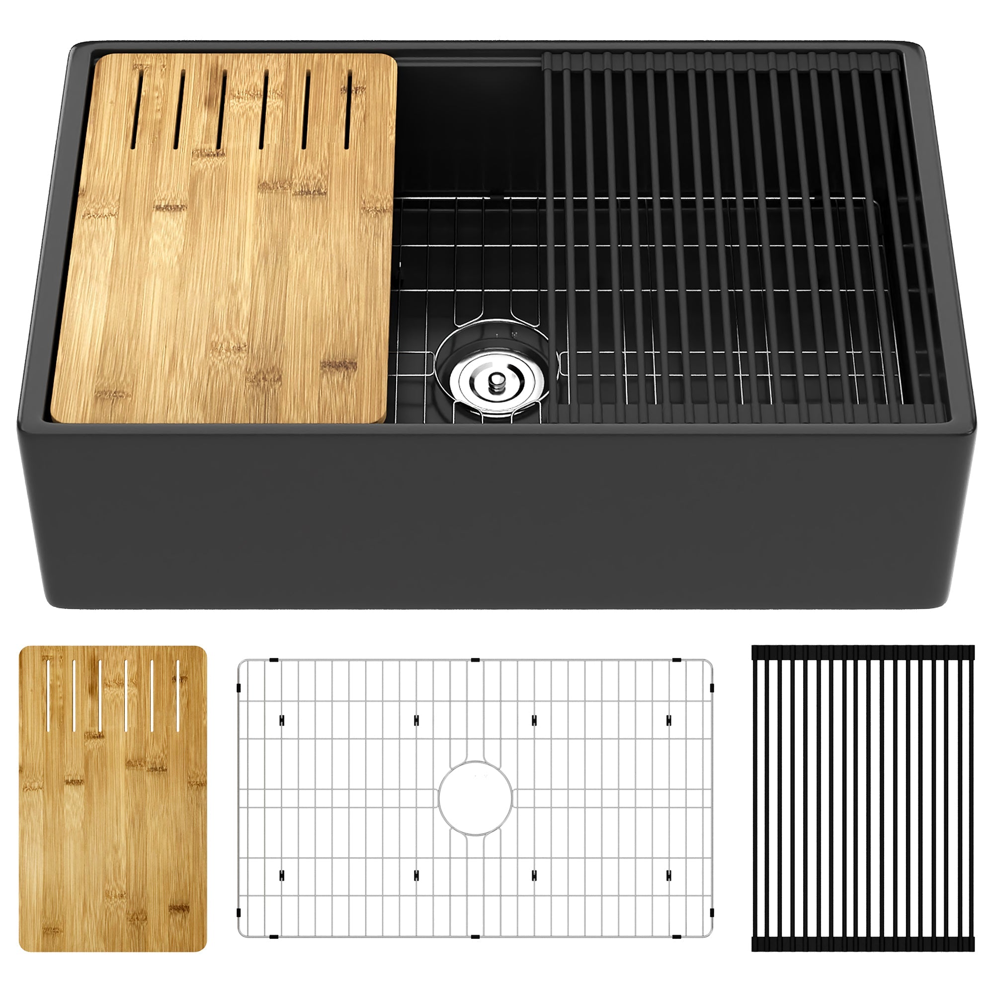 33"x20" Rectangular Workstation Kitchen Sink, Single Bowl With Multiple Colors